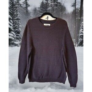 Urban Pipeline Sweater Size XL Crewneck Cotton Dark Purple Burgundy Black‎